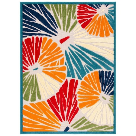 Safavieh 9 x 12 ft. Cabana Bohemian Rectangle Power Loomed Rug Ivory & Blue CBN356A-9